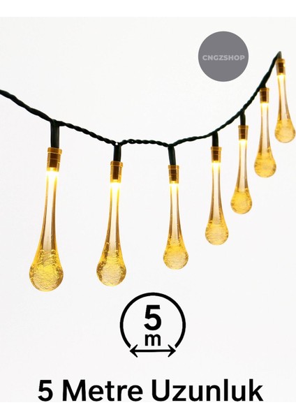 Solar Yılbaşı Işık Zinciri 5 Metre | 7 Modlu Güneş Enerjili Günışığı Bahçe Aydınlatma fırsatları