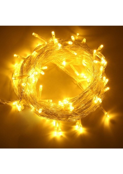 - 100 Ledli Fişli Led, Dekor Lambası 10M Günışığı Yılbaşı Ağacı Işığı