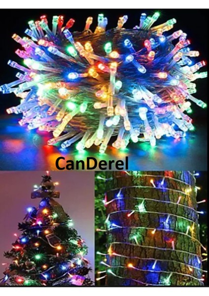 10 Metre Rgb 100 Ledli Fişli 8 Fonksiyonlu Yılbaşı Ağacı Işığı Organizasyon LED Işık Eklenebilir