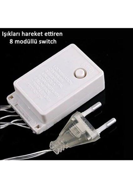 10 Metre Rgb 100 Ledli Fişli 8 Fonksiyonlu Yılbaşı Ağacı Işığı Organizasyon LED Işık Eklenebilir fırsatları