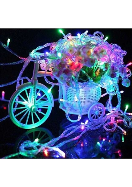 10 Metre Rgb 100 Ledli Fişli 8 Fonksiyonlu Yılbaşı Ağacı Işığı Organizasyon LED Işık Eklenebilir indirimleri