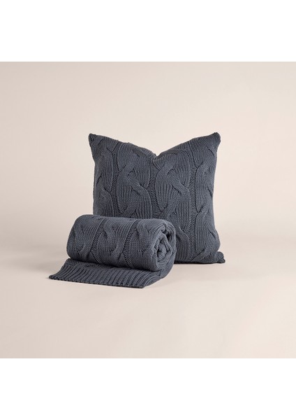 Triko Tv Battaniyesi Throw Füme Koltuk Şalı 90X200 cm - Cabella Serisi modelleri
