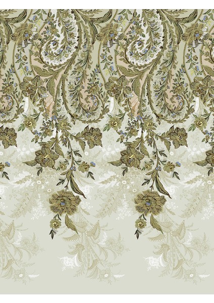 Altın ve Bej Barok Duvar Kağıdı Isı ve Ses Yalıtımlı Yırtılmaz modelleri