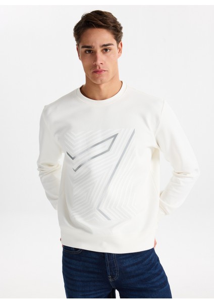 Gmg Fırenze Bisiklet Yaka Ekru Erkek Sweatshırt GU25MFW08031 modelleri