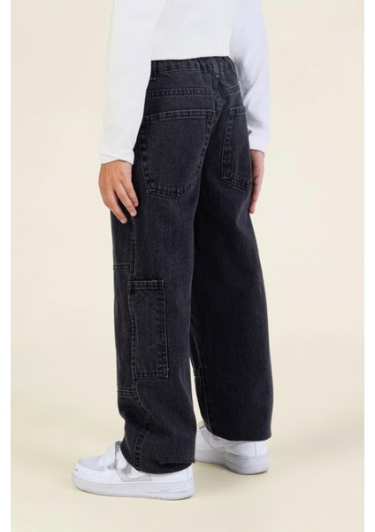 Mojo Erkek Çocuk 4-9 Yaş Bol Kesim Denim Pantolon Siyah modelleri