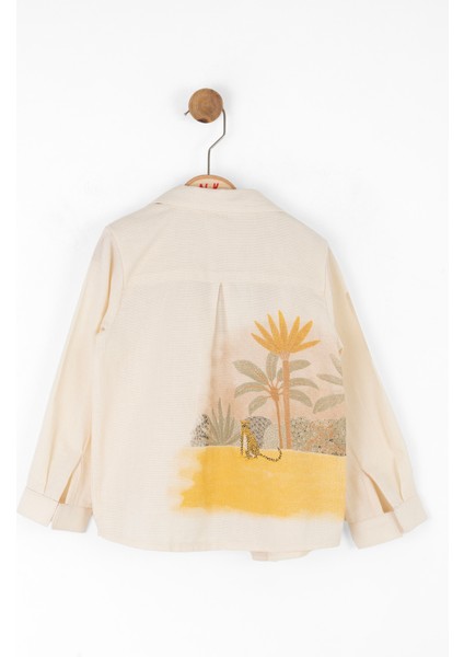 01-04 Yaş Erkek Bebek Krem Yeşil Safari Üçlü Takım - Ekru/yeşil modelleri