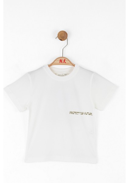 01-04 Yaş Erkek Bebek Krem Yeşil Safari Üçlü Takım - Ekru/yeşil