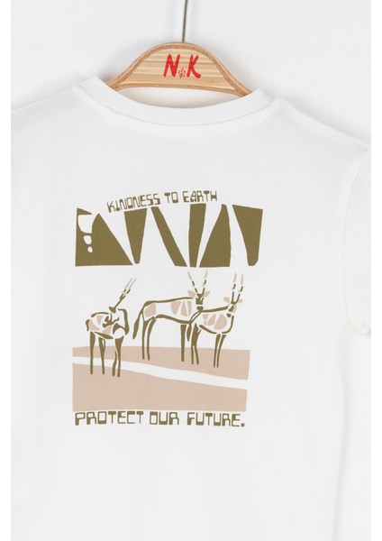 01-04 Yaş Erkek Bebek Krem Yeşil Safari Üçlü Takım - Ekru/yeşil