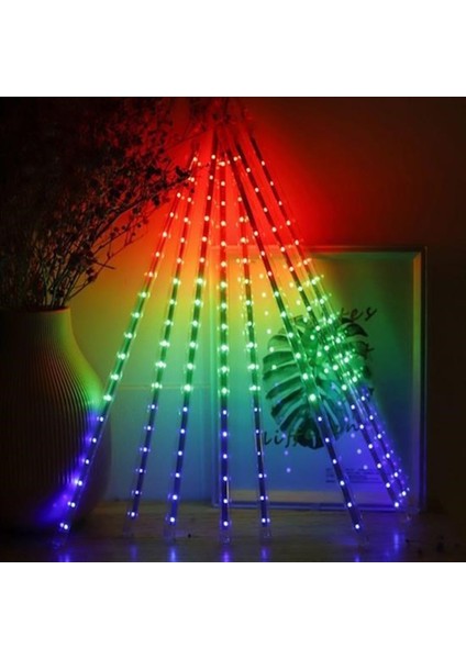 8 Adet Meteor Kayan Tüp LED Ağaç Bahçe Sokak Yağmur Işıkları Solar Güneş Enerjili indirimleri