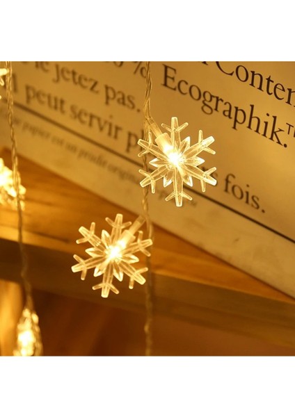 Kar Tanesi LED Pilli 5 Metre 28 LED Gün Işığı Kristal LED Şeffaf Kablo Pilli Aç Kapa fiyatları