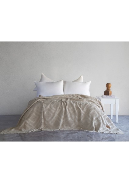 Carro Waffle Yatak Örtüsü - Bej