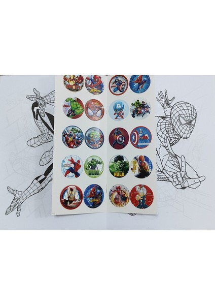 4 Adet Stickerli Boyama Kitabı (Futbolcular/minecraft/süper Kahramanlar/squid Game Figürlü) modelleri