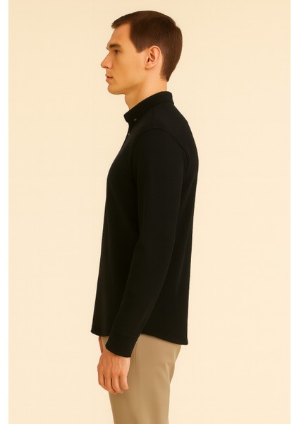 Erkek Yarım Pat Düğmeli Gömlek fırsatları