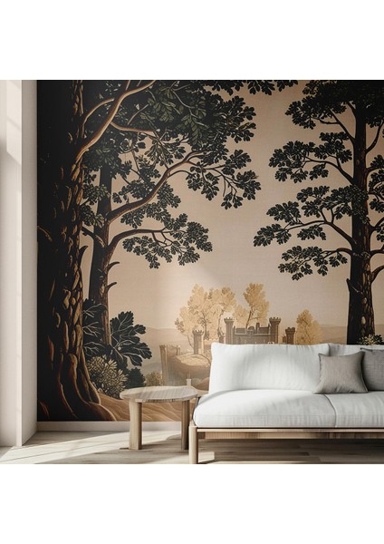 Doğa Temalı Kale Manzaralı Duvar Kağıdı Isı ve Ses Yalıtımlı fırsatları