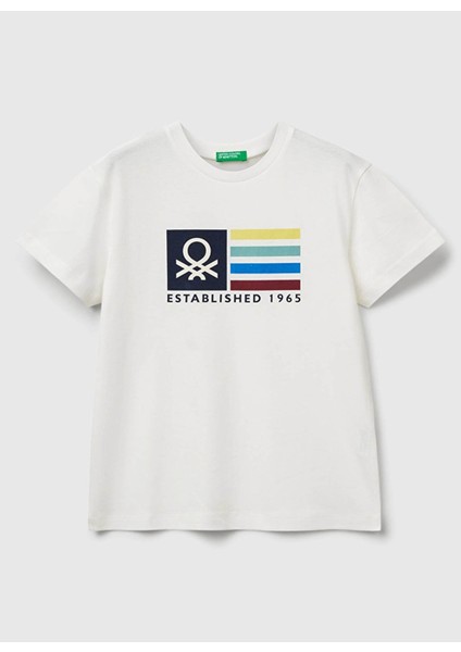 Baskılı Ekru Erkek Çocuk T-Shirt 3I1XC10Q4