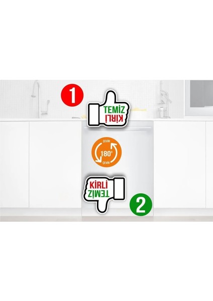 Temiz Kirli Bulaşık Makinesi Mıknatısı El Figürlü modelleri