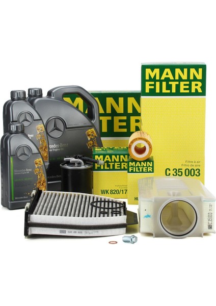 Mercedes W212 Kasa E250 Cdi Periyodik Bakım Filtre Seti Orijinal 5W30 Yağ