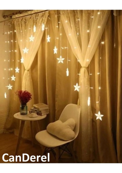 Saçaklı 8 Mod Yıldız Perde LED Gün Işığı Animosyonlu Çarpraz LED