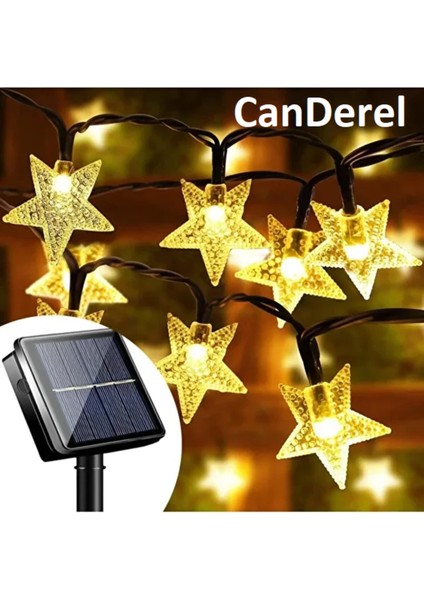 Dekoratif Yıldız Güneş Enerjili Solar Yıldız LED Işık 8 Fonksiyonlu 7 Metre Günışığı Su Geçirmez indirimleri