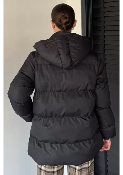 Kadın Kapüşonlu Iç Astarlı Şişme Mont P-00019025 fırsatları