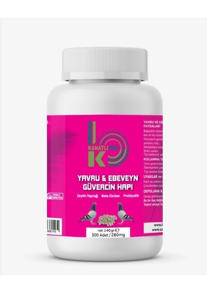 Yavru ve Ebeveyn Güvercin Hapı 500 Adet