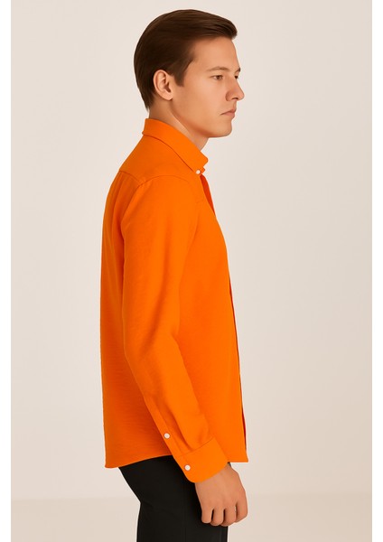 Erkek Regular Fit %100 Keten Uzun Kollu Gömlek fiyatları