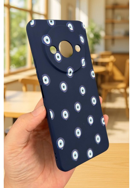 Xiaomi Redmi A3 Uyumlu Nazar Boncuk Desenli Silikon Darbe Emici Klasik Korumalı Rubber Kılıf fırsatları