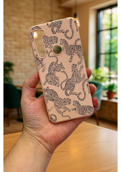 Xiaomi Redmi Note 8 Leopar Desenli Silikon Darbe Emici Klasik Korumalı Rubber Kılıf