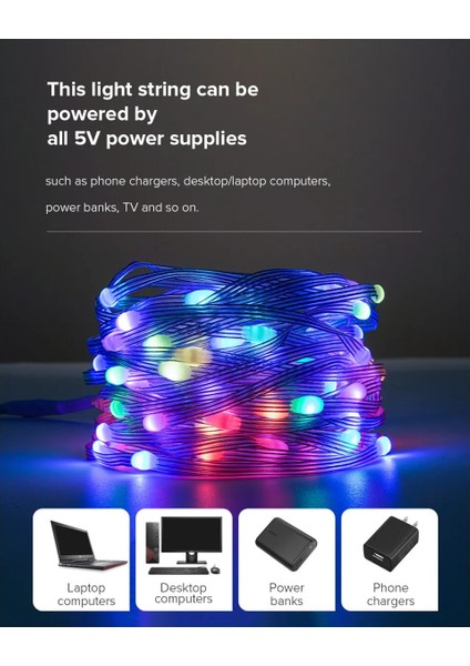 Su Geçirmez LED Şerit Işık Rgb Çok Renkli Sese Müziğe Duyarlı Kumandalı LED Aydınlatma