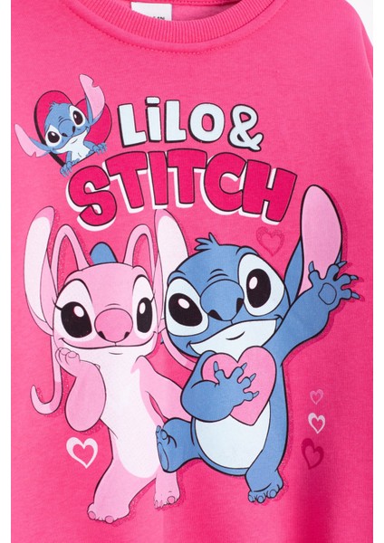 Fuşya Sevimli Simli Karakter Baskı Şardonlu Kız Çocuk Eşofman Takım 23297 fiyatları