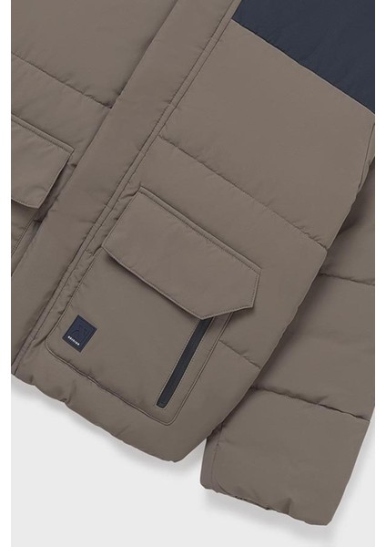 Erkek Çocuk 8-18 Yaş Desenli Şişme Mont Haki fırsatları