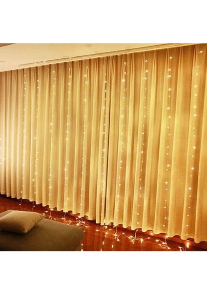 2x2 Metre 8 Fonksiyonlu Animasyonlu Perde LED Işık Saçak LED Işık 204 LED Yılbaşı Işığı Süsü fiyatları