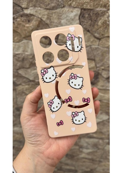 Infinix Gt 20 Pro Uyumlu Hello Kity Silikon Darbe Emici Klasik Korumalı Rubber Kılıf