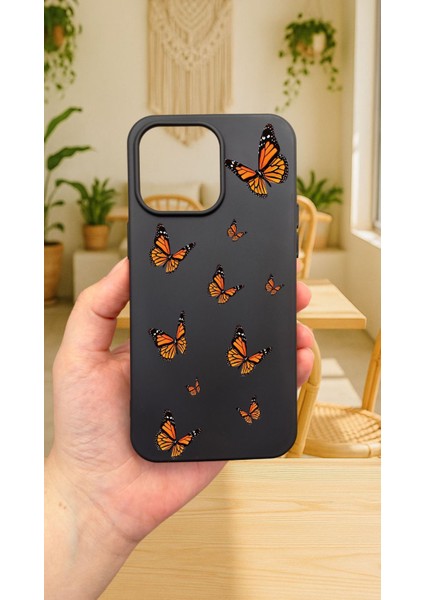 iPhone 16 Pro Max -Kelebek Desenli Silikon Darbe Emici Klasik Korumalı Rubber Kılıf fiyatları