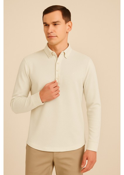 Erkek Yarım Pat Düğmeli Gömlek