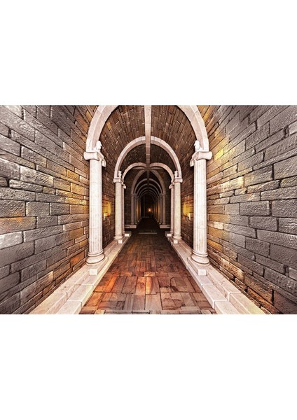 Eskitme Taş Duvar Tünel Desenli Isı ve Ses Yalıtımlı Sağlıklı Tekstil Duvar Kağıdı modelleri