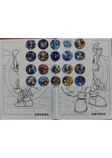 2 Adet Stickerli Boyama Kitabı ve 12 Li Kuru Boya Kalemi (Sonic-A / Sonic-B) modelleri