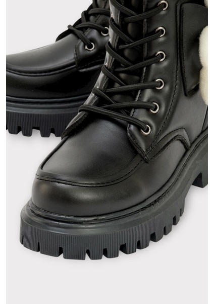 Ortopedik Fermuarlı Ayıcıklı Soğuk Geçirmez Günlük Kız Çocuk Botu SİYAH - BEJ modelleri