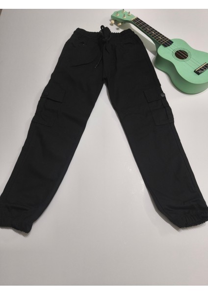 Çocuk Komando Cep Pantolon, Okul Gabardin, Kırışmaya Dayanıklı Rahat, Paça Bel Lastikli indirimleri