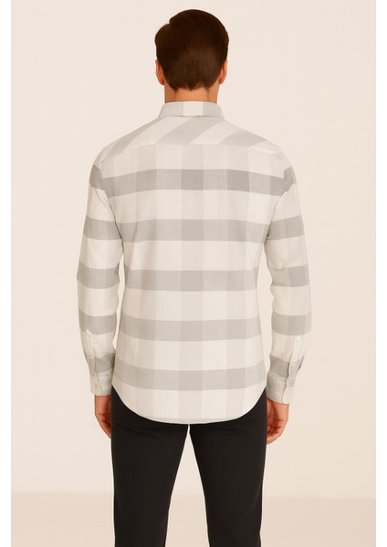 Erkek Kareli Cepsiz Çizgili Gömlek fırsatları