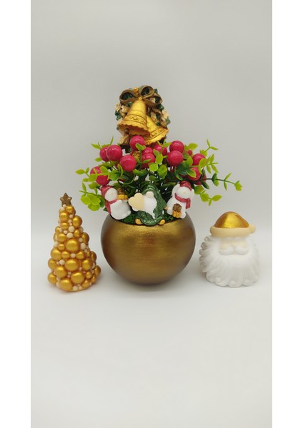 Yılbaşı Kokinalı Bronz Saksı