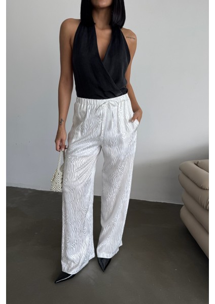 Jakar Saten Pantolon - Beyaz fiyatları