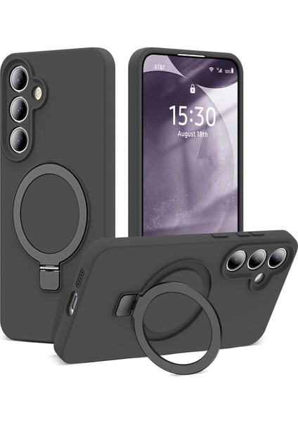 Samsung Galaxy A16 Uyumlu Içi Kadife Stand Olabilen Halka Yüzüklü Kılıf