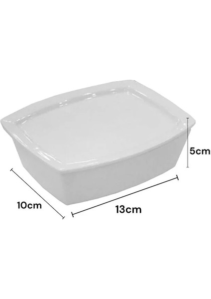 23986-LAVİN Dikdörtgen Porselen Kapaklı Sosluk - 2'li Set fiyatları