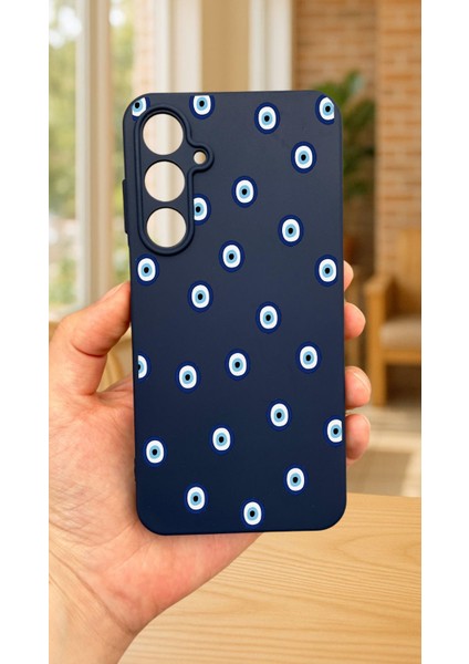 Samsung Galaxy A55 -Nazar Boncuk Desenli Silikon Darbe Emici Klasik Korumalı Rubber Kılıf fiyatları