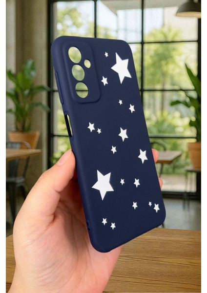 Samsung Galaxy M13 Uyumlu Mini Yıldız Desenli Silikon Darbe Emici Klasik Korumalı Rubber Kılıf modelleri
