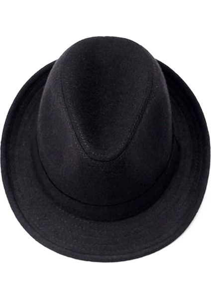 Çocuk Boy Siyah Kumaş Fötr Şapka Gösteri Şapkası Michael Jackson Şapkası 54 No fiyatları