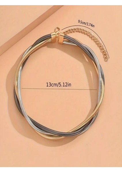 Şık ve Minimalist Gümüş Rengi 3lü Zarif Yılan Kemeri Kolye fırsatları