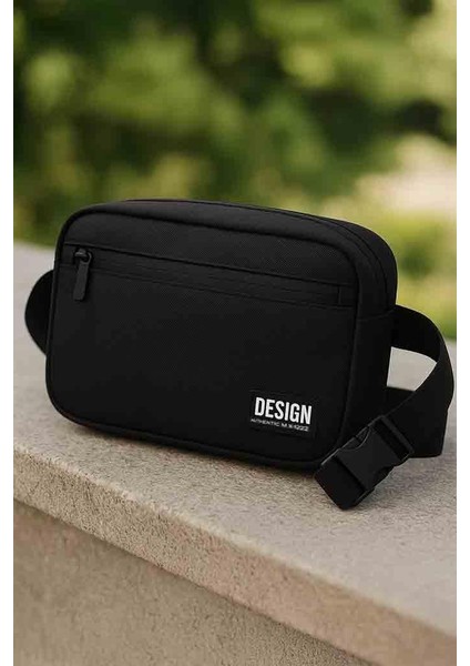Walt Omuz Askılı Çift Bölmeli Su Geçirmez Fermuarlı Spor Erkek Çanta - Siyah