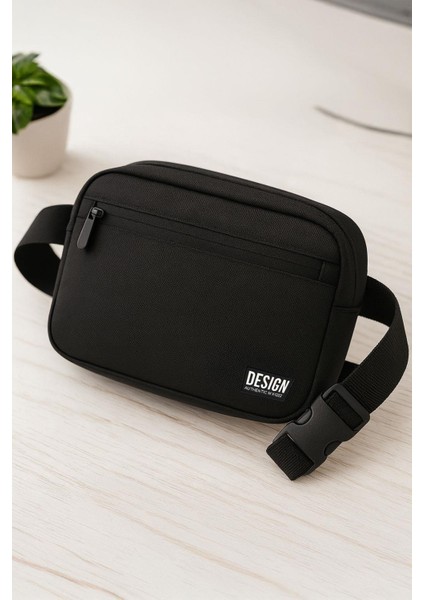 Walt Omuz Askılı Çift Bölmeli Su Geçirmez Fermuarlı Spor Erkek Çanta - Siyah fırsatları